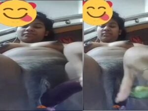 Nude Indian GF brinjal masturbation video call sex